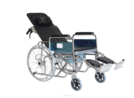 Reclining Commode Wheelchair